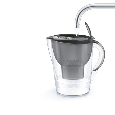 Фільтр-глечик Brita Marella Memo MXPro 2.4л (1.4л води) з фільтр-картриджем 3шт, графіт (1052796)