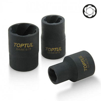 Екстрактор Toptul головка для пошкоджених гайок 1/2&quot; 18мм (BAAK1618)