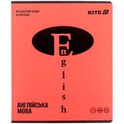 Зошит Kite предметний Brigh 48 аркуші, лінія, английська мова (K25-240-18)