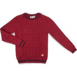Кофта дитяча Na в'язана з косами (AFB1033-122B-red)