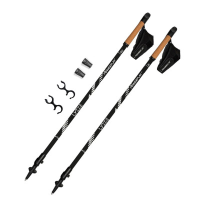 Палиці для скандинавської ходи PowerPlay 9104 Lykke Black/White 80-135 см (PP_9104_LYKKE_Bl/White)