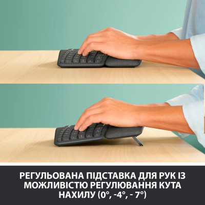 Клавіатура Logitech ERGO K860 for Business Bluetooth/Wireless UA Black (920-010352)