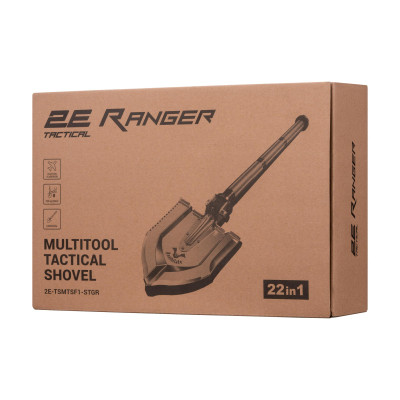 Тактична лопата 2E Ranger Steel Gray розбірна, 22в1, з чохлом у комплекті (2E-TSMTSF1-STGR)