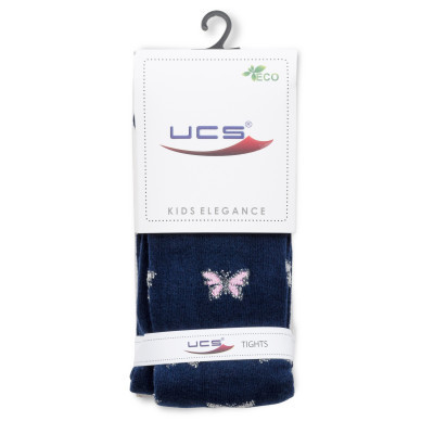Колготки дитячі UCS Socks з метеликами (M0C0301-2280-9G-blue)
