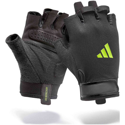 Рукавички для фітнесу Adidas Essential Training Gloves ADGB-15002GN чорний, зелений M (885652025966)