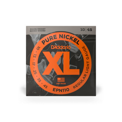 Струни для гітари D&#039;Addario XL Pure Nickel Regular Light (10-45) (EPN110)