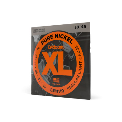 Струни для гітари D&#039;Addario XL Pure Nickel Regular Light (10-45) (EPN110)