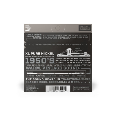 Струни для гітари D&#039;Addario XL Pure Nickel Regular Light (10-45) (EPN110)