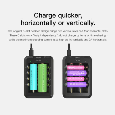 Зарядний пристрій для акумуляторів iSDT C4 Air Quick Battery Charger (iSDT-C4)