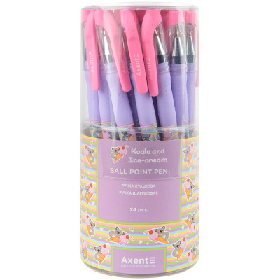 Ручка кулькова Axent Koala &amp; ice cream, синя (AB1049-32-A)