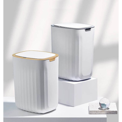 Контейнер для сміття JAH Nordic Сенсорний Білий із сірим 12 л (20258)