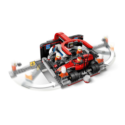 Конструктор LEGO City Піт-стоп і піт-екіпаж F1 з болідом Ferrari (60443)