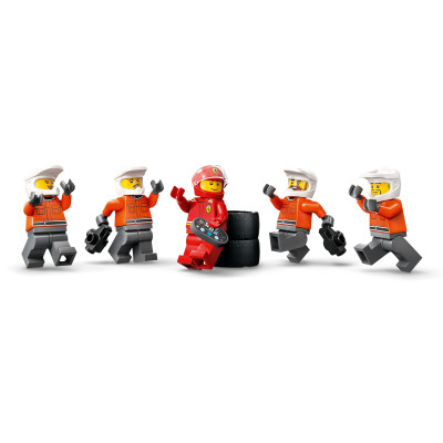 Конструктор LEGO City Піт-стоп і піт-екіпаж F1 з болідом Ferrari (60443)