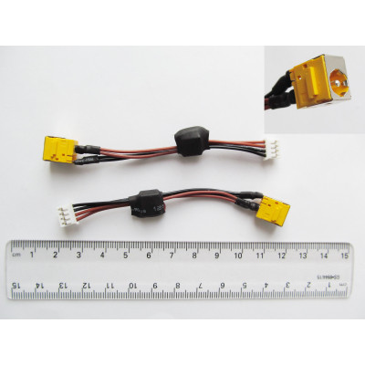 Роз&#039;єм живлення ноутбука з кабелем для Acer PJ047G (5.5mm x 1.7mm), 4-pin, 10 см Универсальный (A49020)