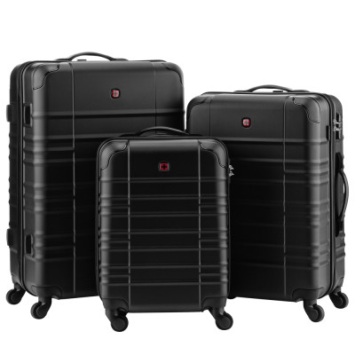 Набір валіз Wenger Amplar 3 в 1 (S,M,L) пластик, 4 колеса, чорний (653149)
