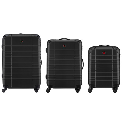 Набір валіз Wenger Amplar 3 в 1 (S,M,L) пластик, 4 колеса, чорний (653149)