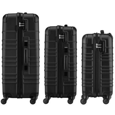 Набір валіз Wenger Amplar 3 в 1 (S,M,L) пластик, 4 колеса, чорний (653149)