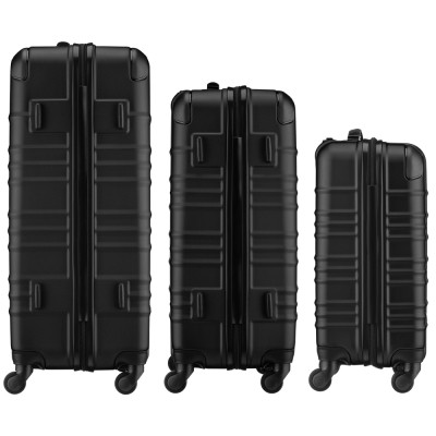 Набір валіз Wenger Amplar 3 в 1 (S,M,L) пластик, 4 колеса, чорний (653149)
