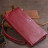 Гаманець ST Leather Зі шкіри з кишенею для мобільного Бордовий (19311)