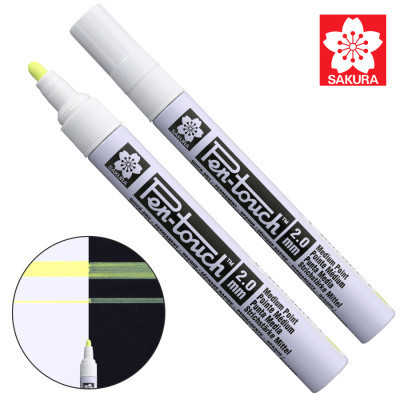 Маркер Sakura Pen-Touch Жовтий, флуоресцентний, середній (MEDIUM) 2.0мм (084511322752)