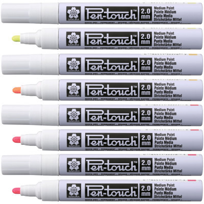 Маркер Sakura Pen-Touch Жовтий, флуоресцентний, середній (MEDIUM) 2.0мм (084511322752)