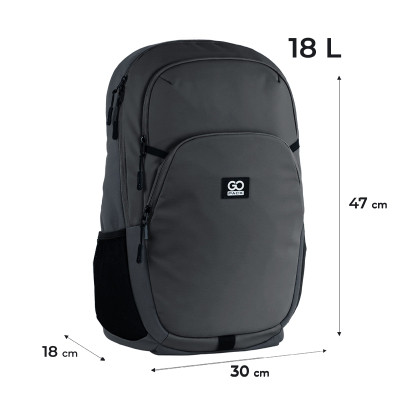 Рюкзак шкільний GoPack Education Teens 185 темно-сірий (GO25-185L-1)