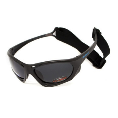 Сонцезахисні окуляри BluWater Hydro Polarized (Dark Gray) Anti-Fog Чорні лінзи в чорній оправі (BW-HYD-SD12)