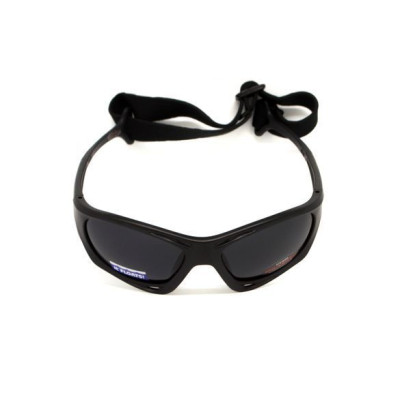 Сонцезахисні окуляри BluWater Hydro Polarized (Dark Gray) Anti-Fog Чорні лінзи в чорній оправі (BW-HYD-SD12)