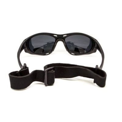 Сонцезахисні окуляри BluWater Hydro Polarized (Dark Gray) Anti-Fog Чорні лінзи в чорній оправі (BW-HYD-SD12)