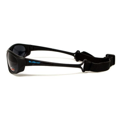 Сонцезахисні окуляри BluWater Hydro Polarized (Dark Gray) Anti-Fog Чорні лінзи в чорній оправі (BW-HYD-SD12)