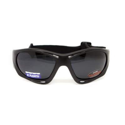 Сонцезахисні окуляри BluWater Hydro Polarized (Dark Gray) Anti-Fog Чорні лінзи в чорній оправі (BW-HYD-SD12)