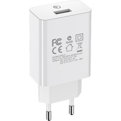Зарядний пристрій BOROFONE BA21A White (BA21AW)