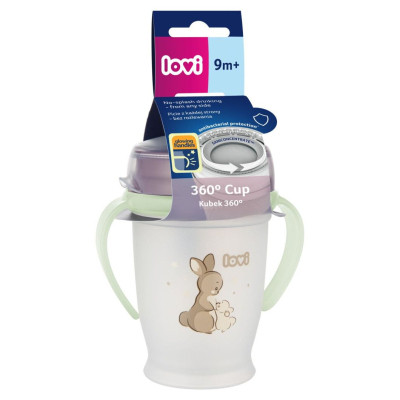 Поїльник-непроливайка Lovi 360 250 мл Night&amp;Day Rabbit (1/610)