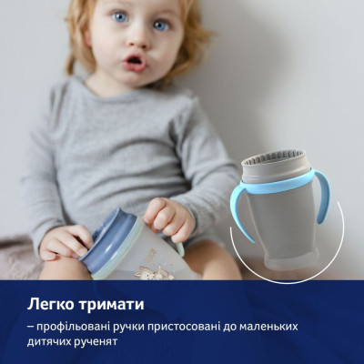 Поїльник-непроливайка Lovi 360 250 мл Night&amp;Day Rabbit (1/610)