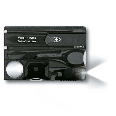 Ніж Victorinox SwissCard Lite Transparent Black Blister (0.7333.T3B1)