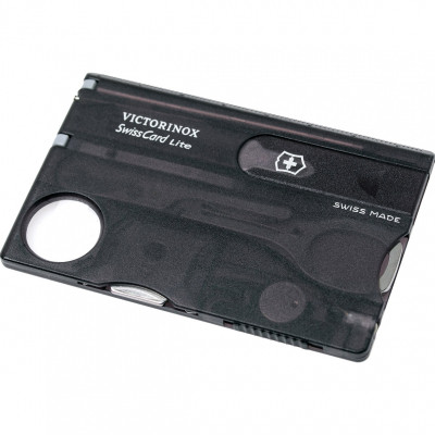 Ніж Victorinox SwissCard Lite Transparent Black Blister (0.7333.T3B1)