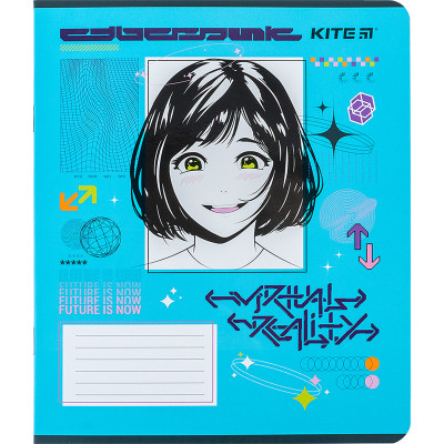 Зошит Kite Anime 12 аркушів, клітинка (K24-232-1)