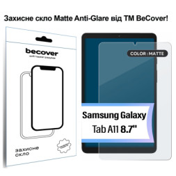 Скло захисне BeCover Matte Anti-Glare Samsung Galaxy Tab A11 SM-X133/X135 8.7&quot; (713938)