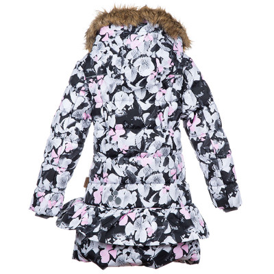 Пальто дитяче Huppa WHITNEY 12460030 білий з принтом 134 (4741468685939)