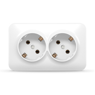 Розетка Videx BINERA IP20 зовнішня 2ая із заземленням біла (VF-BNS22G-W)