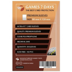Протектор для карт Games7Days 80 х 120 мм, Ultra-Fit, 50 шт (PREMIUM) (GSD-028012)