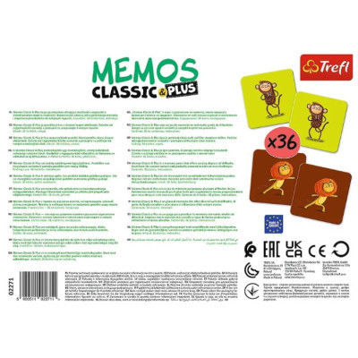 Настільна гра Trefl Мемо Класичні. Рухайся та грай (Memos Classic&amp;plus. Move and play) (02271)
