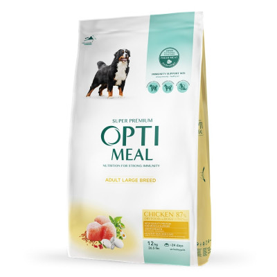 Сухий корм для собак Optimeal для великих порід зі смаком курки 12 кг (4820083905544)