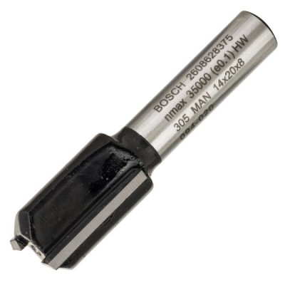 Фреза Bosch Professional пазова з двома лезами, Std, S8, D14, L20 (2.608.628.375)