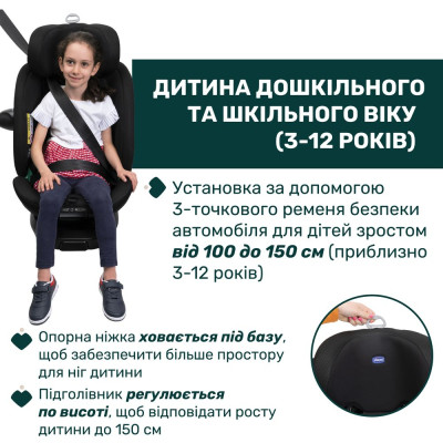 Автокрісло Chicco EverOne i-Size Чорне (8058664181100) (87148.95)