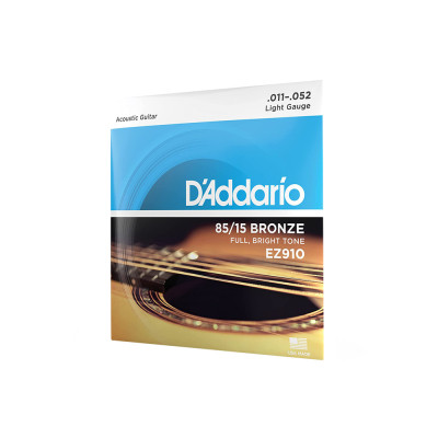 Струни для гітари D&#039;Addario 85/15 Bronze Light (11-52) (EZ910)