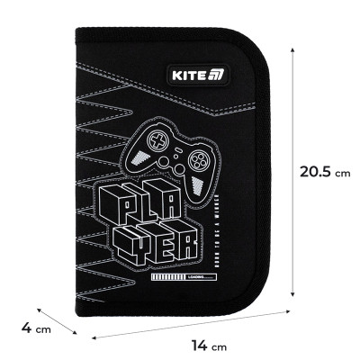 Пенал Kite Player 1 відділення, 2 відвороти (K25-622H-6)