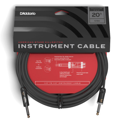 Інструментальний кабель D&#039;Addario American Stage Kill Switch 6m (PW-AMSK-20)