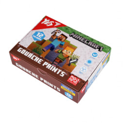 Гуашеві фарби Yes Minecraft 12 кольорів по 20 мл (230407)
