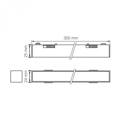 Світильник Videx LD430B 10.5W 30cm 4000K 48V Black (VL-TRMS-LD430B)